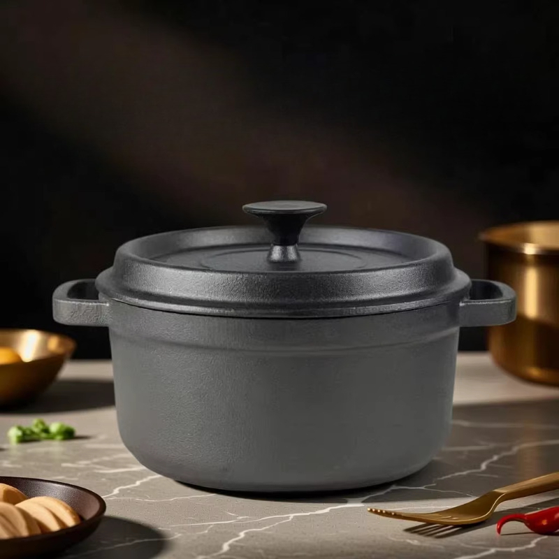 Dutch Oven Enamel - Эмалированная чугунная жаровня, толстостенная кастрюля без