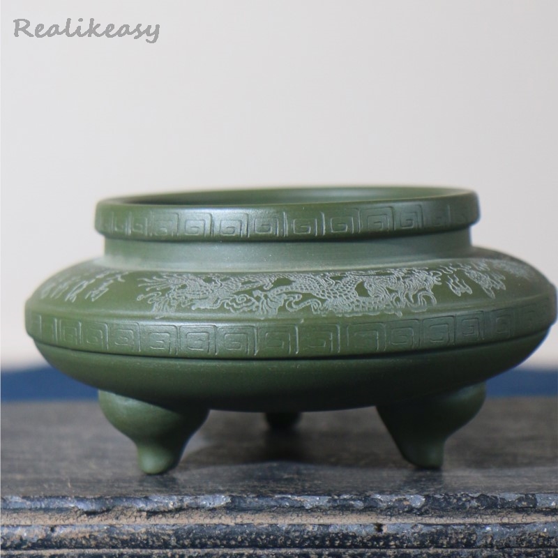 Tagine Clay Pot - Трехногий фиолетовый глиняный горшок ручной работы