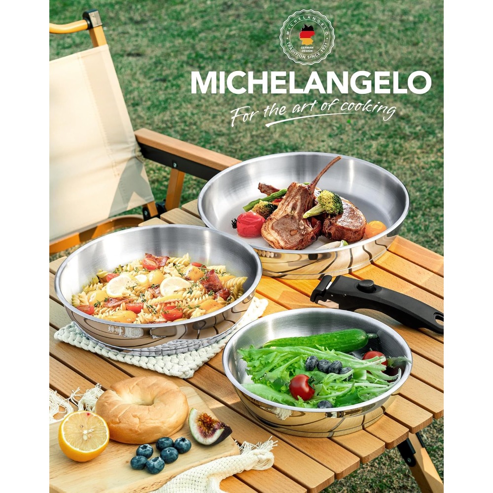 MICHELANGELO Набор сковородок  – обзор и цена Paella Pan Steel