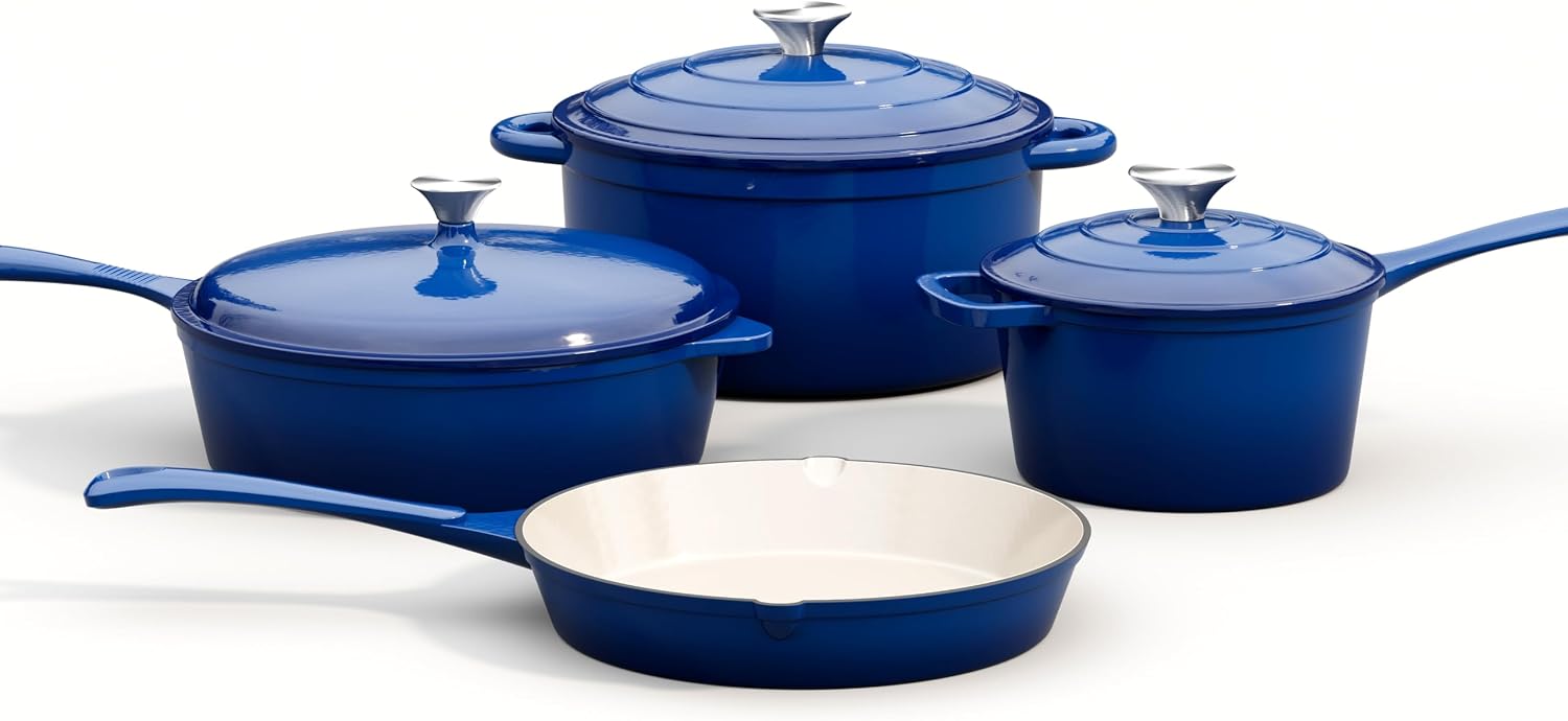 7-предметный набор эмалированн – обзор и цена Dutch Oven Enamel